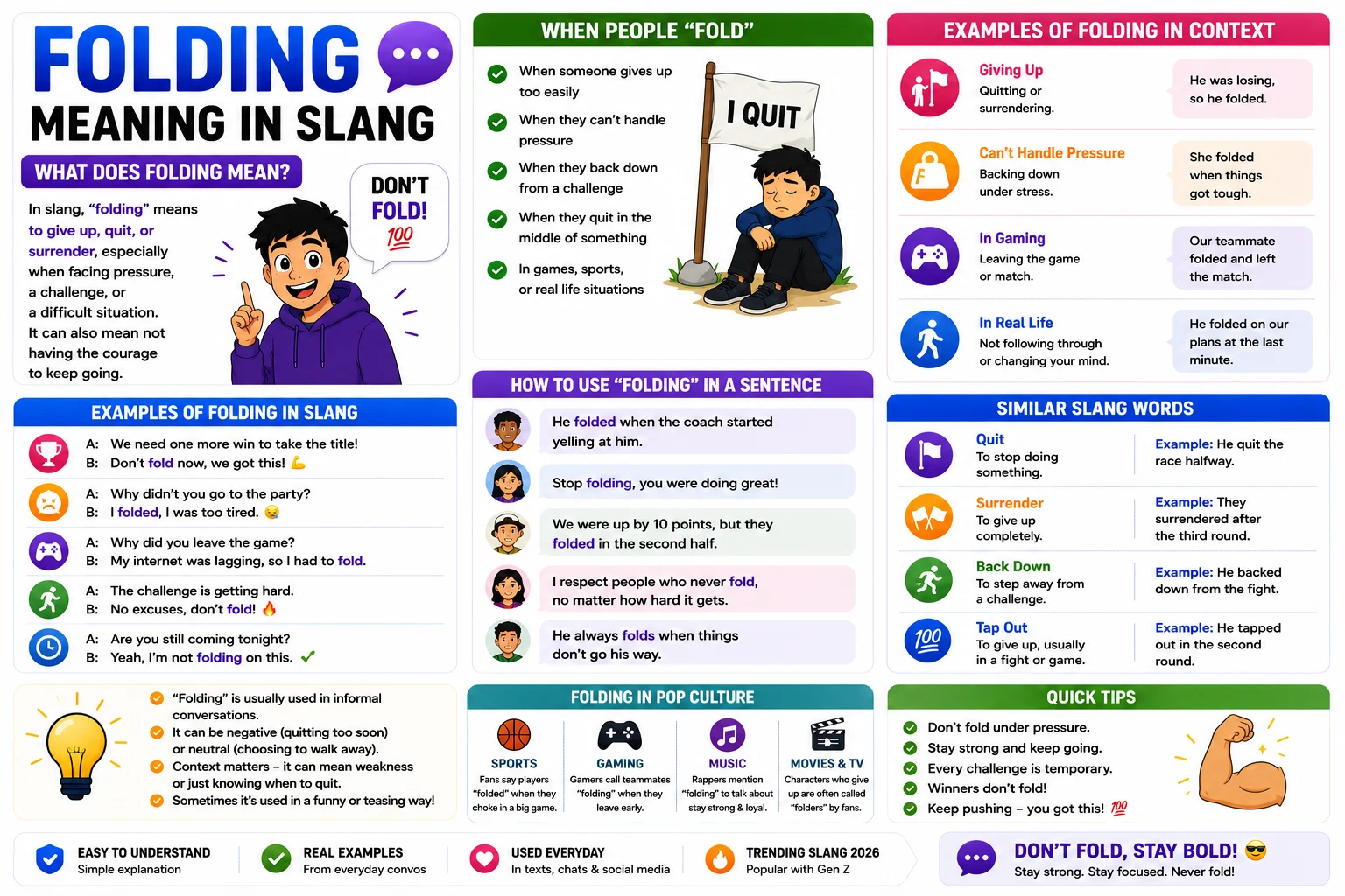 folding meaning slang