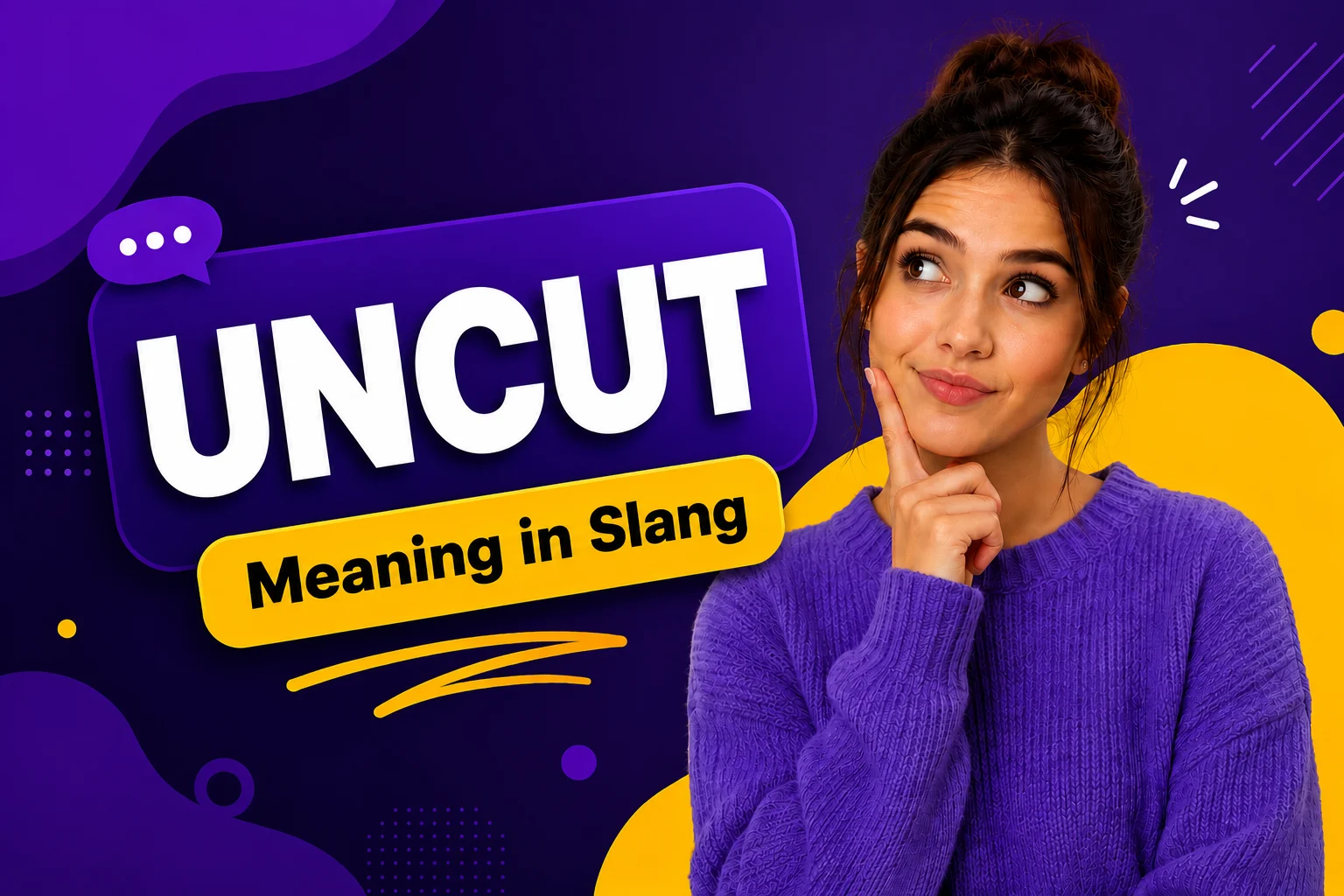 uncut meaning slang